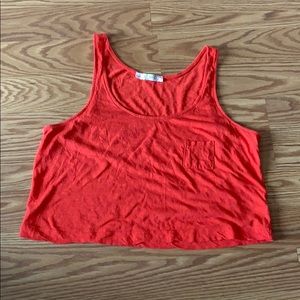Red crop top